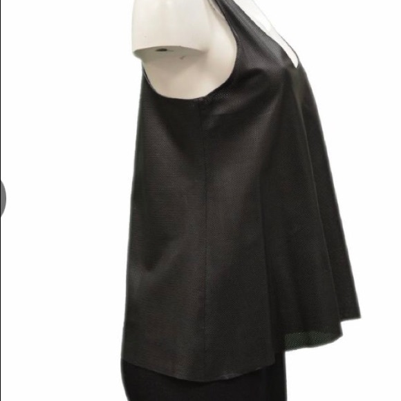 Alexis Black Leather Racer Back Top. Medium. New with Tags. - Picture 3 of 12
